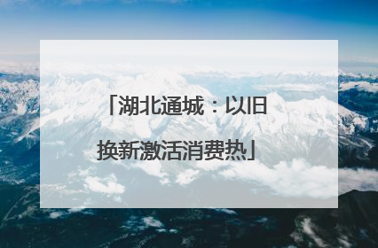 湖北通城：以旧换新激活消费热